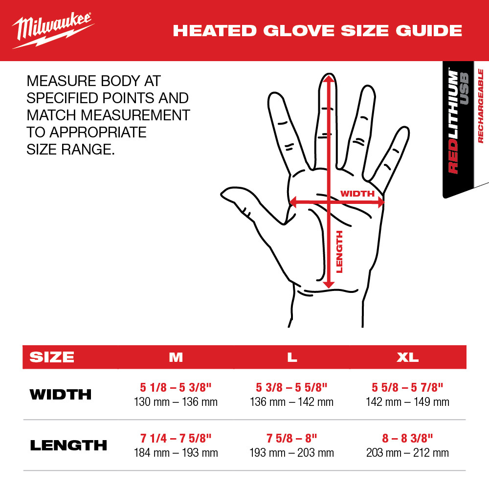 Milwaukee REDLITHIUM USB Heated Gloves from Columbia Safety